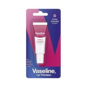 וזלין שפתון לחות ורוד לשפתיים יבשות 10 גרם VASELINE LIP THERAPY ROSE TINTED LIP BALM 10G