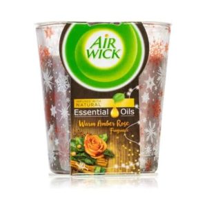 אייר וויק נר ריחני בכוס וורם אמבר רוז 105 גרם – AIR WICK CANDLE WARM AMBER ROSE 105G