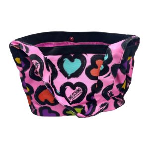 מוסקינו תיק ורוד נשיאה גדול MOSCHINO TRAVEL BAG