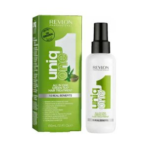 רבלון יוניק וואן מסכה ללא שטיפה תה ירוק 150מ”ל – REVLON UNIQUE ONE HAIR TREATMENT 150ML