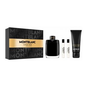 מונבלאן לג׳נד אדפ 100 מל + 2 יחידות 7.5 מל אדפ + 100 מל – MontBlanc Legend 4pcs Gift Set for Men 100ml EDP + 2x 7.5ml EDP + 100ml Shower Gel