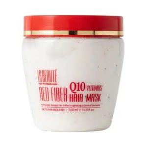 לה בוטה מסכה לשיער רד פייבר 500מ”ל – LA BEAUTE RED FIBER Q10 HAIR MASK 500ML