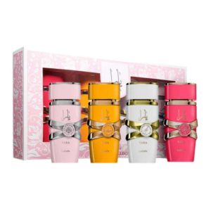 לטאפה יארה סט יוניסקס שמן 5 מל 4 יח אדפ – Lattafa 4 pcs Mini Gift Set for Women 4x5ml EDP (Yara + Yara Moi + Yara Tous + Yara Candy) EDP